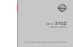 2013 Nissan Z COUPE Owner Manual
